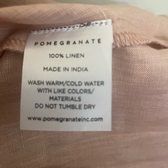 Women’s Anthropologie Pomegranate Blush Pink Long Sleeve Linen Dress Size Small - Picture 5 of 5